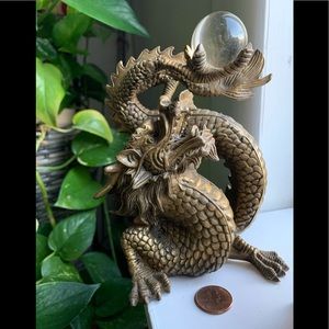 Metal dragon with the pearl
